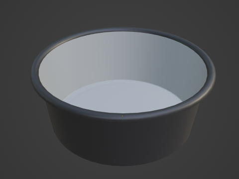 Simple Plastic Wash Basin 08 3D Model