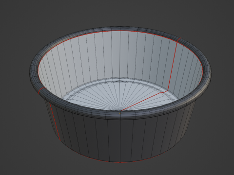 Simple Plastic Wash Basin 08 3D Model