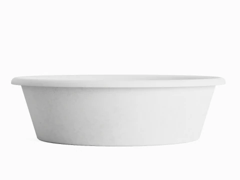 Simple Plastic Wash Basin B 01 3D Model