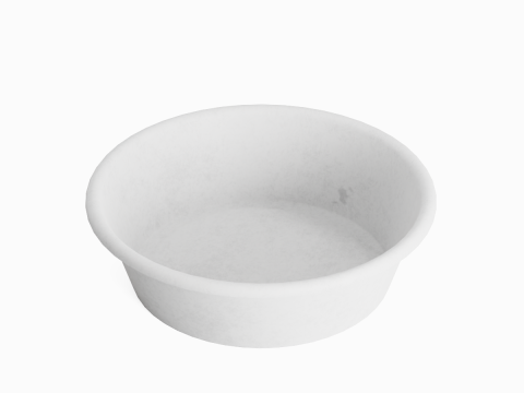Simple Plastic Wash Basin B 01 3D Model