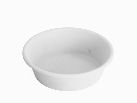 Simple Plastic Wash Basin B 01 3D Model