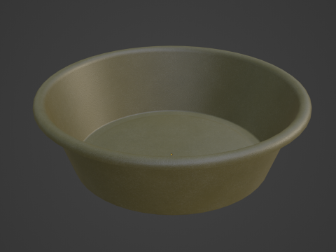 Simple Plastic Wash Basin B 02 Modelo 3D