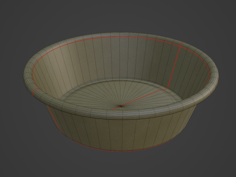 Simple Plastic Wash Basin B 02 Modelo 3D