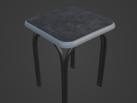 Steel Stool 01 Model 3D