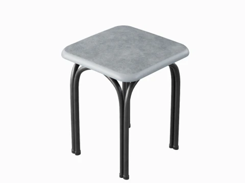 Sgabello in acciaio 02 Modello 3D