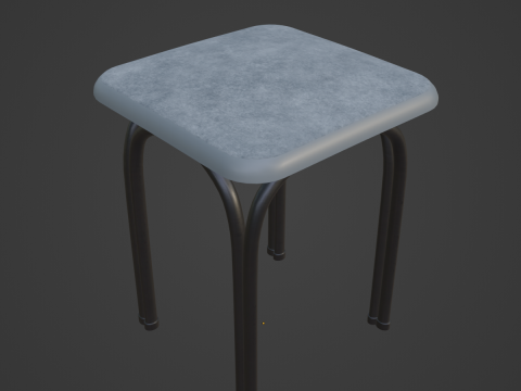 Steel Stool 02 3Dモデル