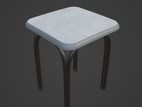 Steel Stool 03 Modello 3D