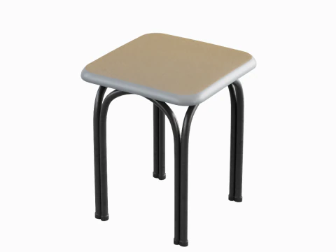 Steel Stool 04 3D Model