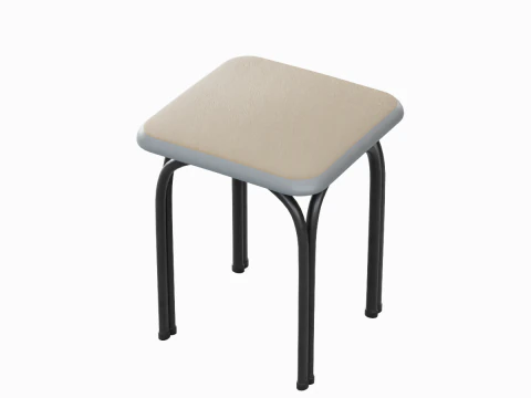 Steel Stool 04 3D Model
