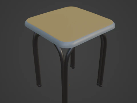 Steel Stool 04 3D Model