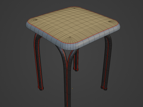 Steel Stool 04 Modèle 3D
