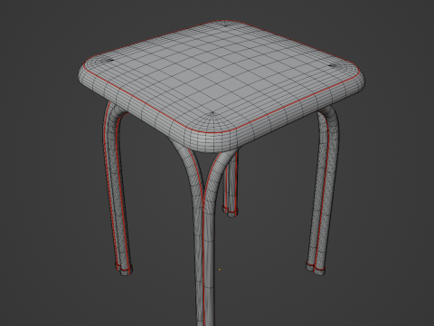 Steel Stool 04 Modèle 3D