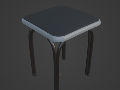 Steel Stool 06 3D Model