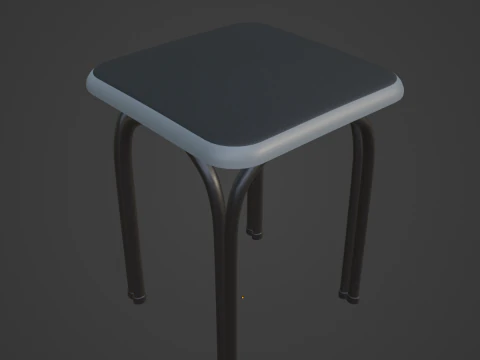 Steel Stool 06 3D Model