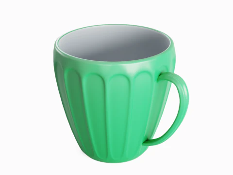 Tea Cup 02 3D Model