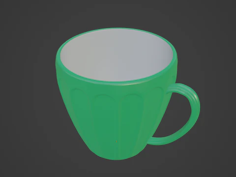 Tea Cup 02 3D Model