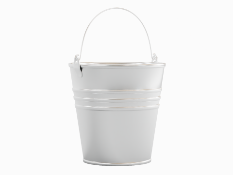 Aluminium Steel Bucket 3D Модель