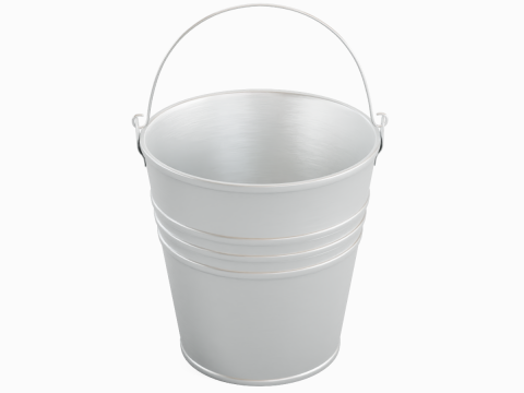 Iron Brushed Steel Bucket Model 3D