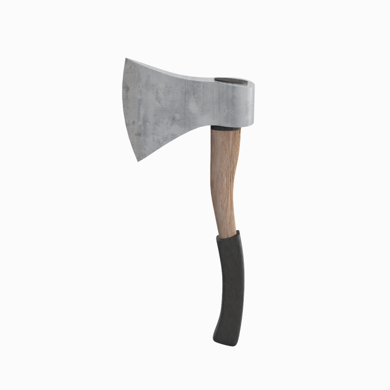 Camping Axe 01 Model 3D .c4d .max .obj .3ds .fbx .stl .blend