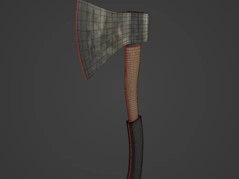 Ascia da campeggio 01 Modello 3D