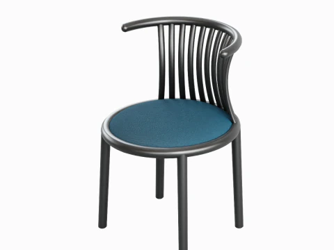 Zakrzywione żelazne krzesło B 01 Model 3D