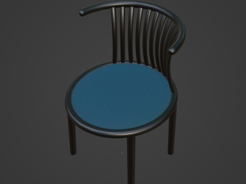Curved Iron Chair B 01 Modelo 3D