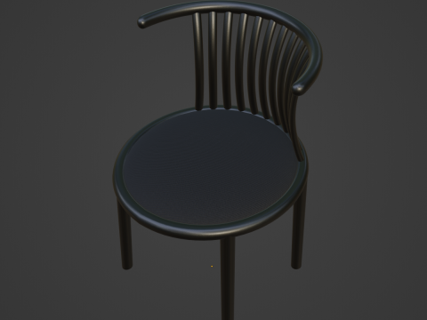 Curved Iron Chair B 02 3D 模型