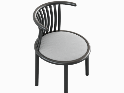 Curved Iron Chair B 03 3Dモデル