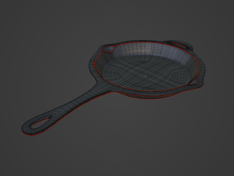 Frying Pan B 01 3D-Modell