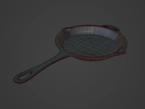 Frying Pan B 01 3D Model