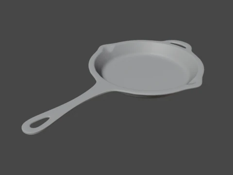 Frying Pan B 01 3D Model