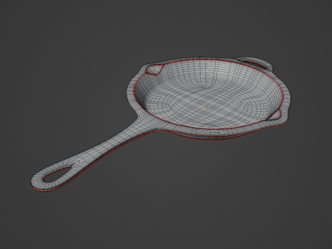Frying Pan B 01 3D-Modell