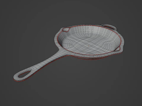 Frying Pan B 01 3D Model