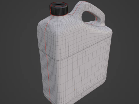 Grainy Plastic Canister 05 3D Model