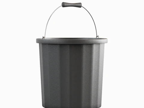 Industrial Plastic Bucket A 01 3D Model