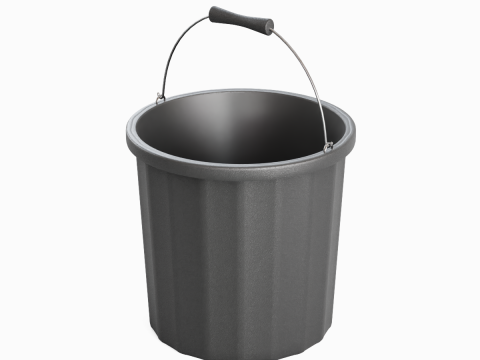 Industrial Plastic Bucket A 01 Model 3D