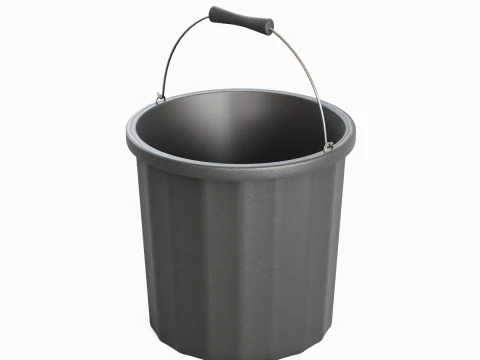 Industrial Plastic Bucket A 01 3D Model