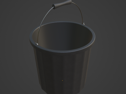 Industrial Plastic Bucket A 01 Model 3D