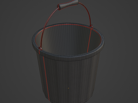 Industrial Plastic Bucket A 01 Model 3D