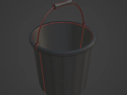 Industrial Plastic Bucket A 01 3D Model