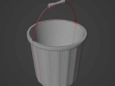 Industrial Plastic Bucket A 01 3D Model