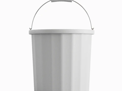 Industrial Plastic Bucket A 02 3D Model
