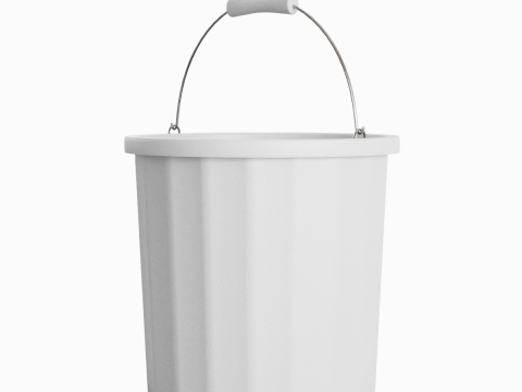 Industrial Plastic Bucket A 02 3D Model