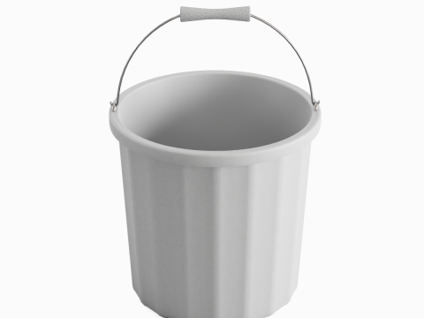 Industrial Plastic Bucket A 02 3D Model
