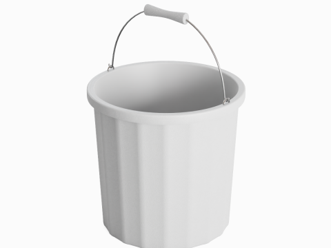 Industrial Plastic Bucket A 02 3D Model