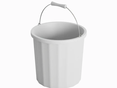 Industrial Plastic Bucket A 02 3D Model