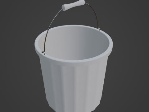 Industrial Plastic Bucket A 02 3D Model