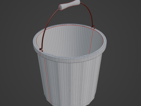 Industrial Plastic Bucket A 02 3D Model
