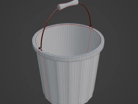 Industrial Plastic Bucket A 02 3D Model