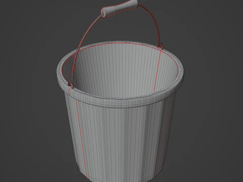 Industrial Plastic Bucket A 02 3D Model